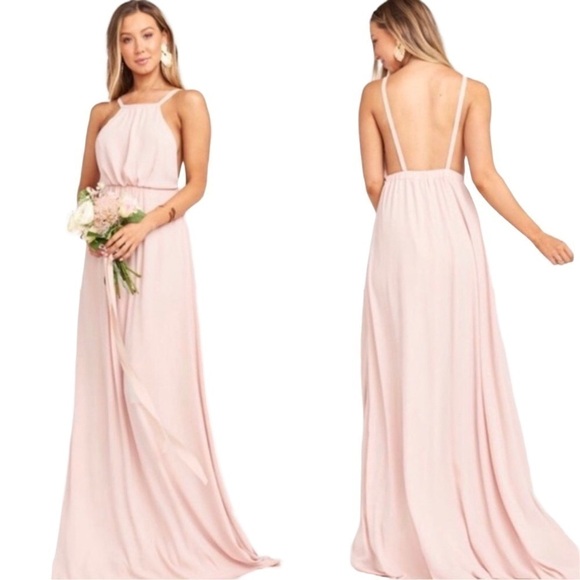 Show Me Your Mu Mu Amanda Dusty Blush Full Length Dress Small - Picture 1 of 10